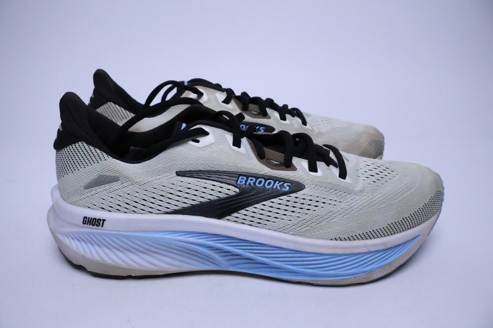 Brooks Ghost 18 Mens Size 9.5 Gray Blue Athletic Running Shoes Sneakers #249